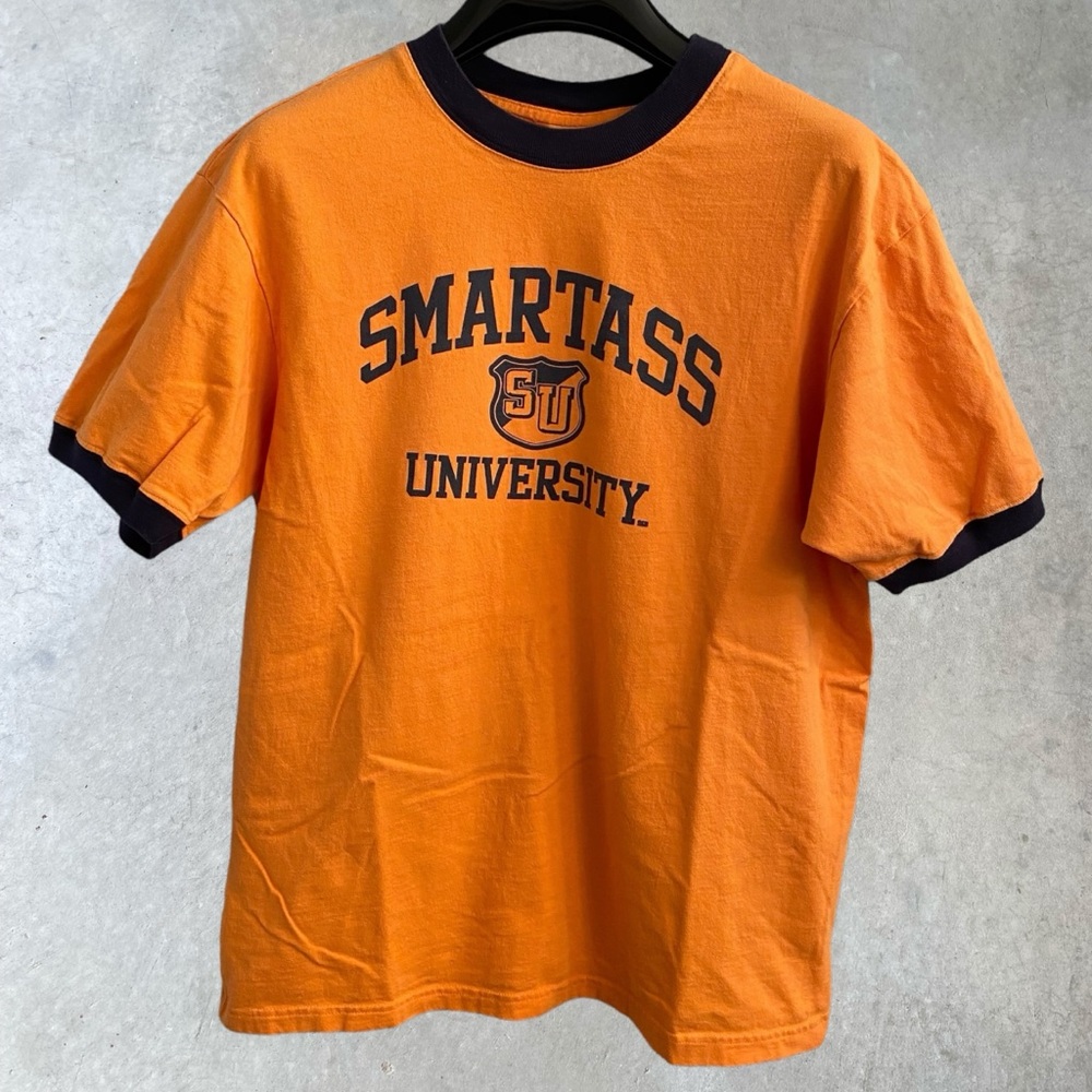 Y2K Smartass University Ringer Tee